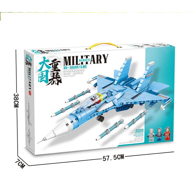 Lắp ráp mô hình máy bay chiến đấu  K0187 với 657 chi tiết