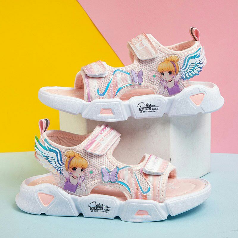 Giày sandal cánh tiên bé gái đế êm cực xinh và bền