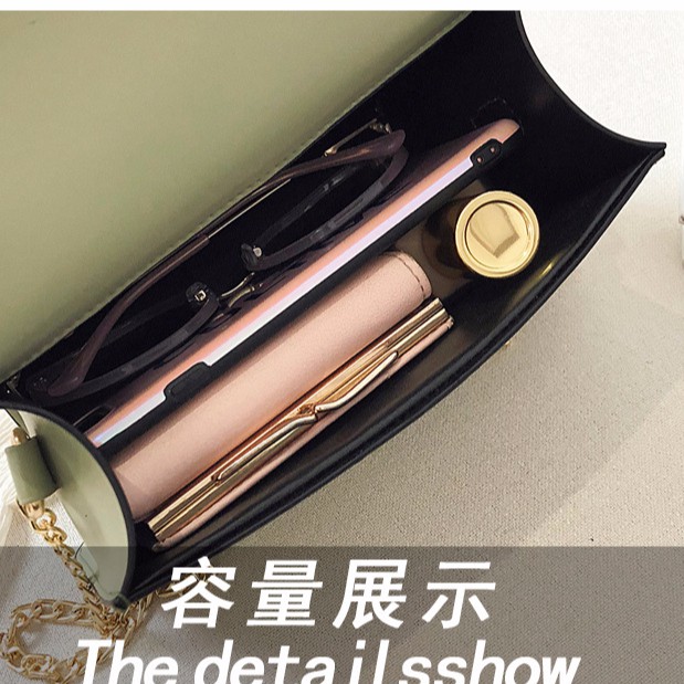 TÚI ĐEO CHÉO NỮ KHÓA TRÒN DÂY XÍCH TRƠN NHẴN TT 247 | BigBuy360 - bigbuy360.vn