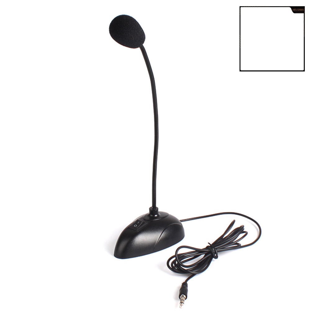 Micrô có đế để bàn kèm dây cho điện thoại di động Karaoke chơi game máy tính