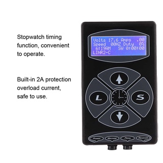 Xunb Professional LCD Display Tattoo Power Supply Multi-functional Button With Memory