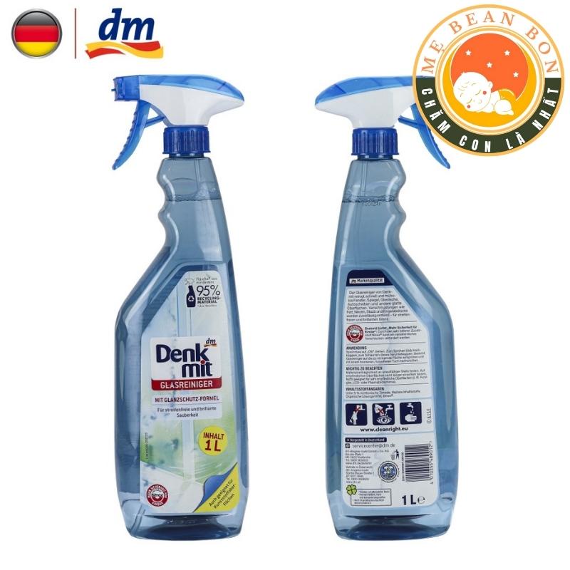 nước xịt  vệ sinh kính sạch sâu, sáng bóng, an toàn Denkmit  chai to 1 lit, hàng nội đỊa Đức - MẸ BEAN BON