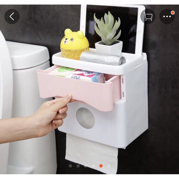 Kệ để giấy vệ sinh 2 ngăn loại mới tiện lợi