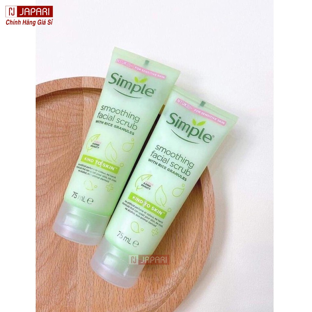 Gel Tẩy Tế Bào Chết Simple Skincare Chính Hãng -Simple Kind To Skin Smoothing Facial Scrub - MỸ PHẨM GIÁ SỈ JAPARI