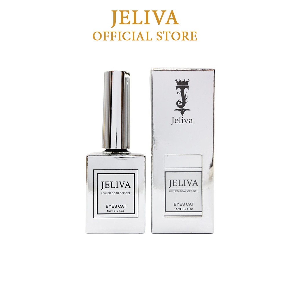 Sơn gel mắt mèo kim cương JELIVA màu bạc 15ml