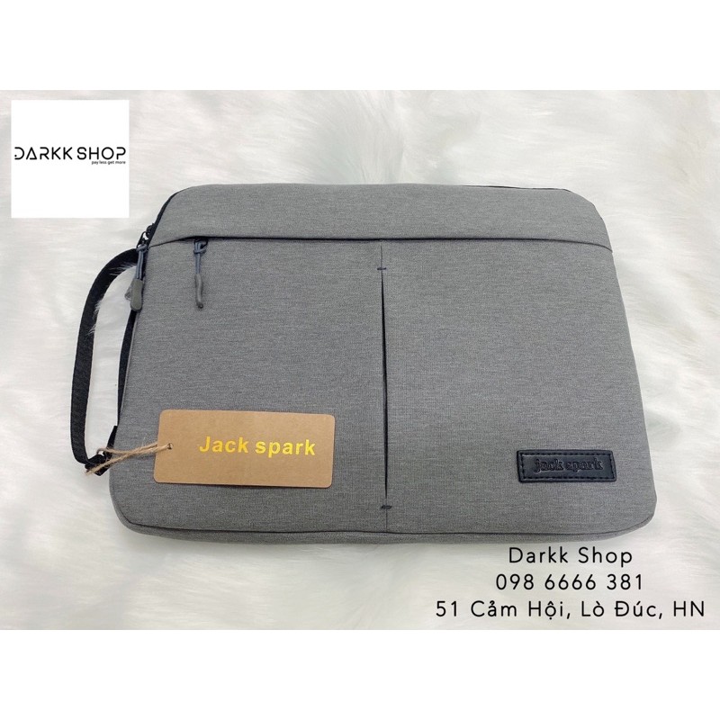 Túi/cặp đựng laptop/macbook chống sốc Jack Spark dày dặn lót lông có quai xách tiện lợi 13.3 15.6 inch