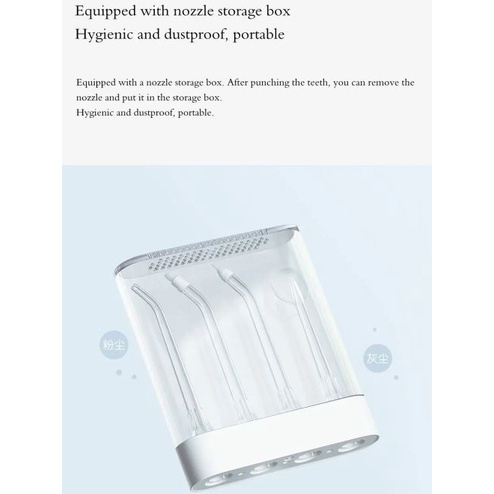 Set tăm nước kèm 4 vòi và bàn chải điện T500 kèm 3 đầu Xiaomi Mijia Limited Edition hộp quà tặng sang trọng