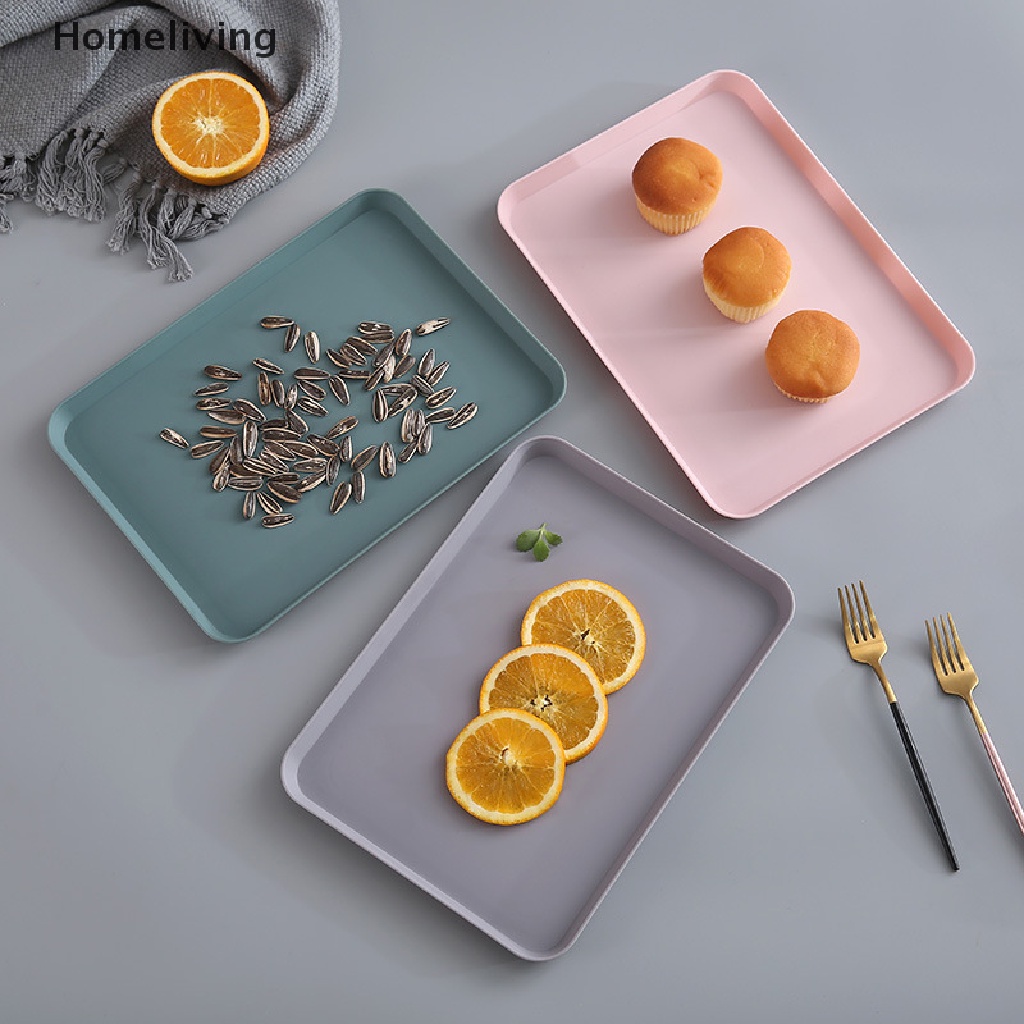 Khay Nhựa Đựng Trái Cây Hình Chữ Nhật Phong Cách Bắc Âu