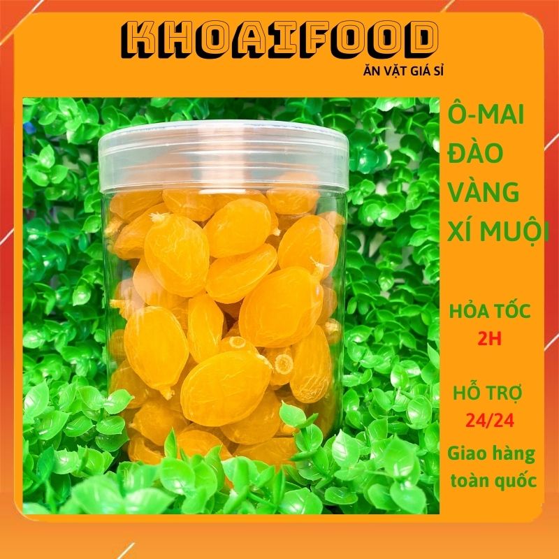 Ô mai đào xí muội, đào vàng, đào hòng hũ 500g nhỏ xinh tiện lợi