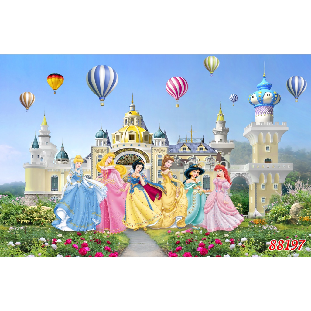 Tranh Dán Tường Công Chúa xinh xắn, đáng yêu Giành Cho Trẻ Em