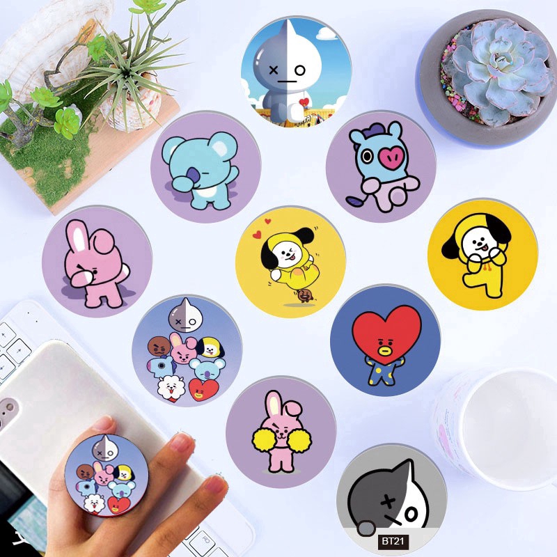 Giá đỡ điện thoại hình hoạt hình BTS BT21 dễ thương