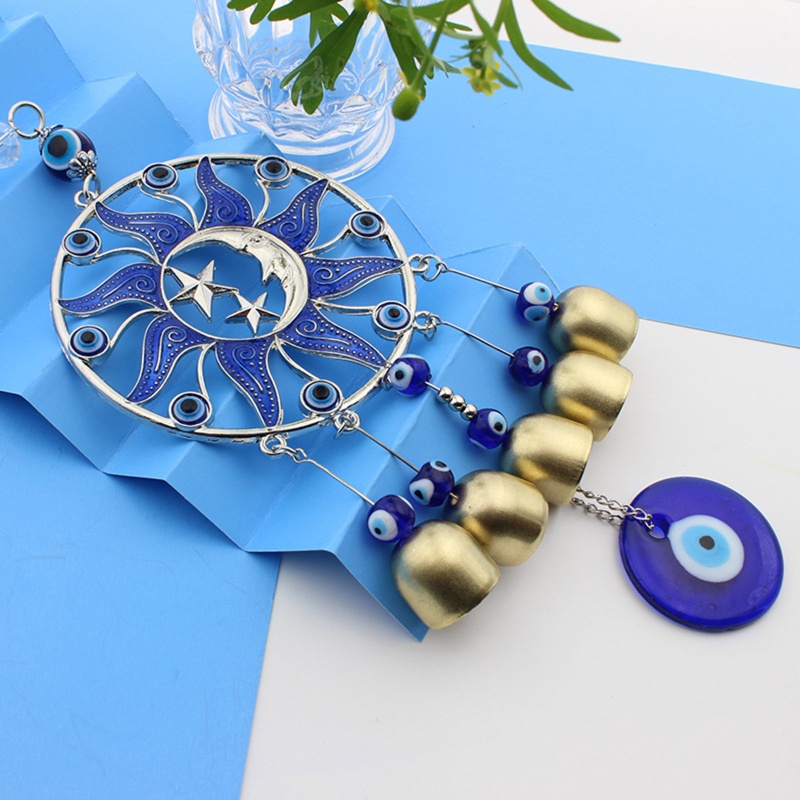 Chuông Gió May Mắn Hình Đôi Mắt Quỷ Màu Xanh Thổ Nhĩ Kỳ Treo Trang Trí Sân Vườn / Trong Nhà / Ngoà