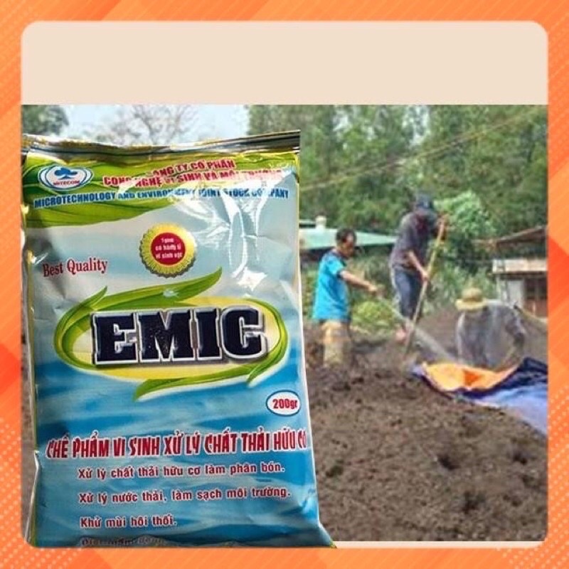 Chế phẩm vi sinh EMIC, xử lý rác và chất thải hữu cơ làm phân bón, khử mùi hôi hiệu quả
