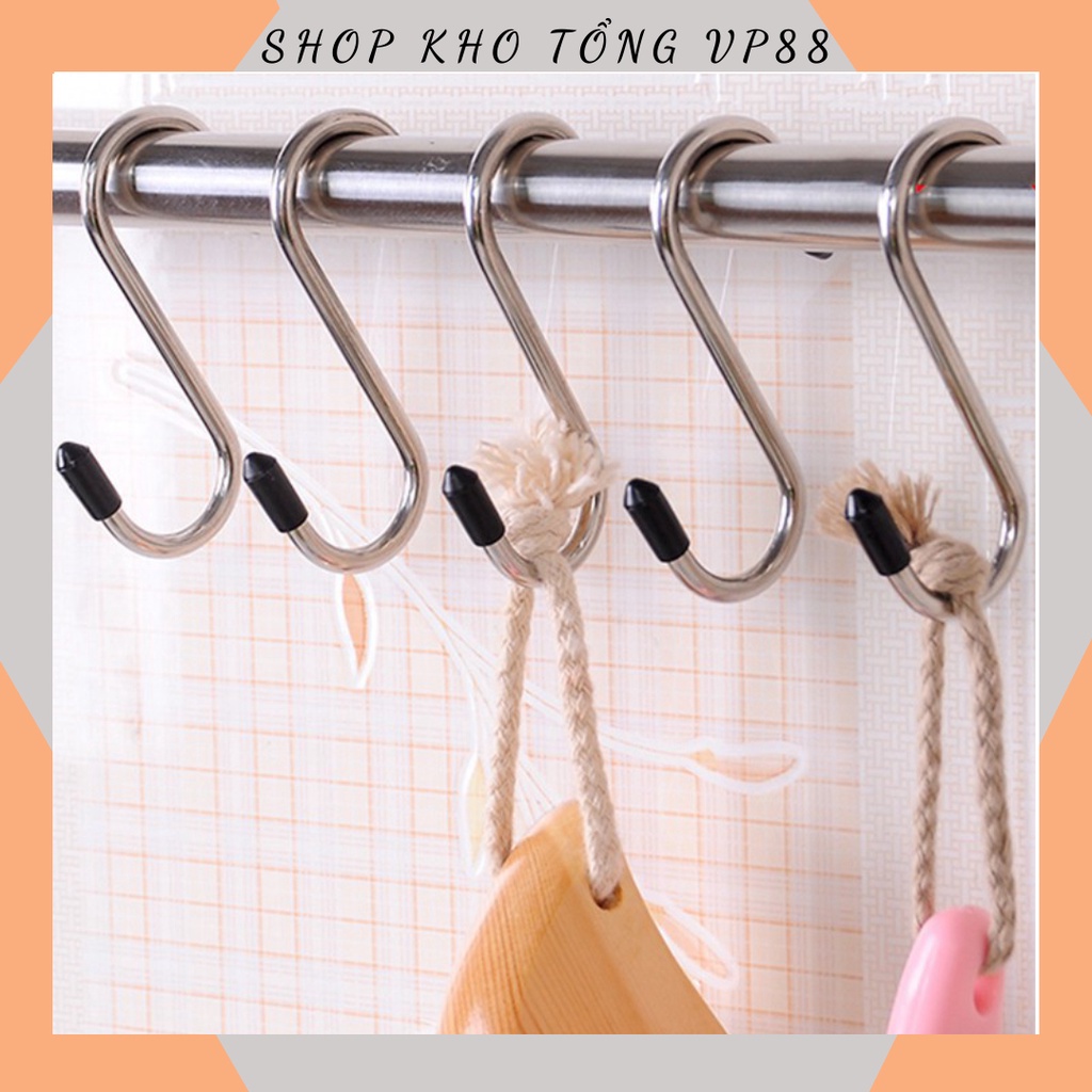 Vỉ 4 Móc Treo Đồ Hình Chữ S Tiện ích-1456 SHOP KHO TỔNG VP88