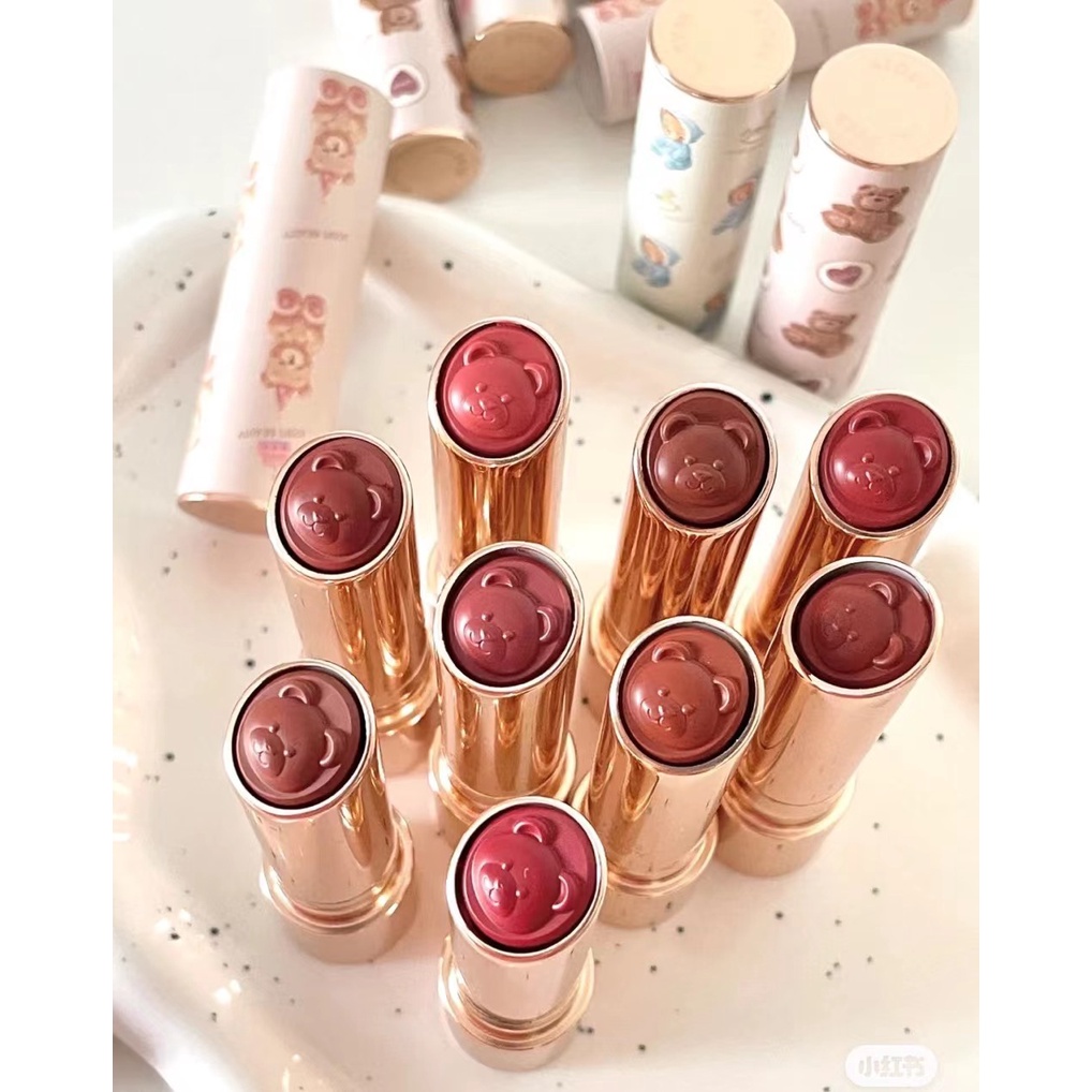 ATORS Little Bear son môi son dưỡng ẩm có màu trong suốt Không bếtng điểm  bóng tự nhiên son bóng lipstick dính Tra