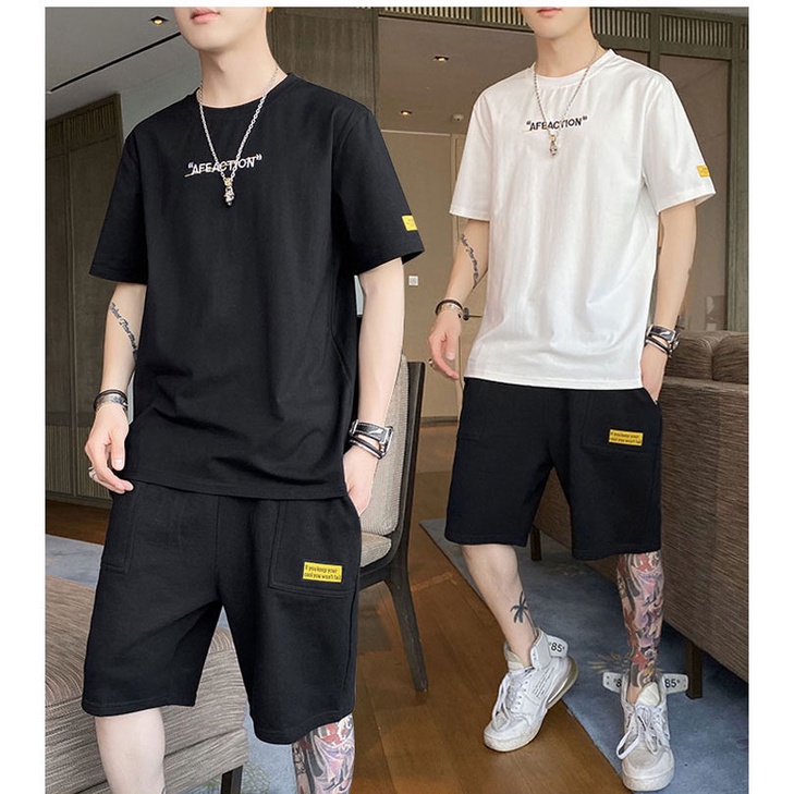 Bộ đồ nam quần short HappyFamily mẫu Affaction phong cách thể thao