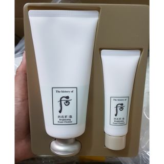 Set sữa rửa mặt đông y whoo trắng