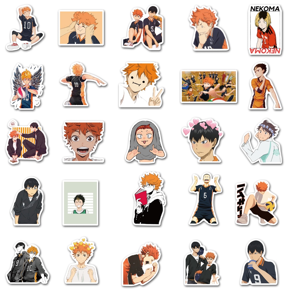 Set Hình Dán Graffiti Haikyuu Trang Trí Đa Năng Tiện Dụng