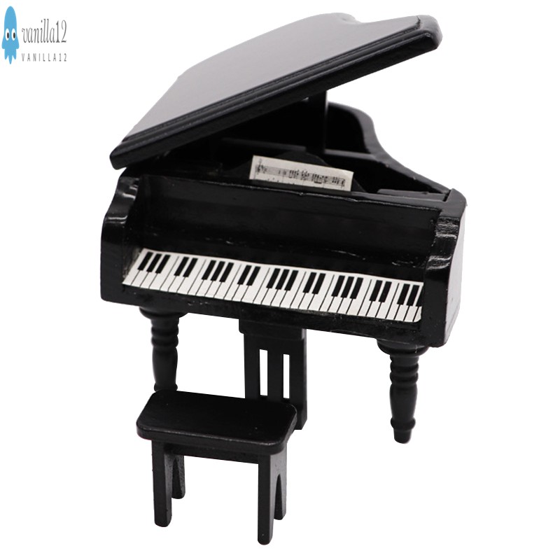 Đàn Piano Mini Bằng Gỗ Tỉ Lệ 1 / 12 Trang Trí Nhà Búp Bê