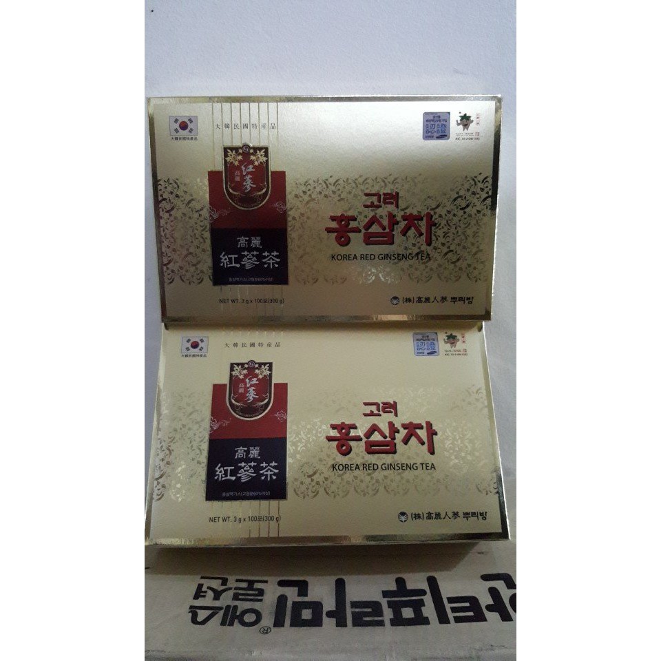 TRÀ HỒNG SÂM HỘP GIẤY 3g x 100 gói BULEEBANG HÀN QUỐC