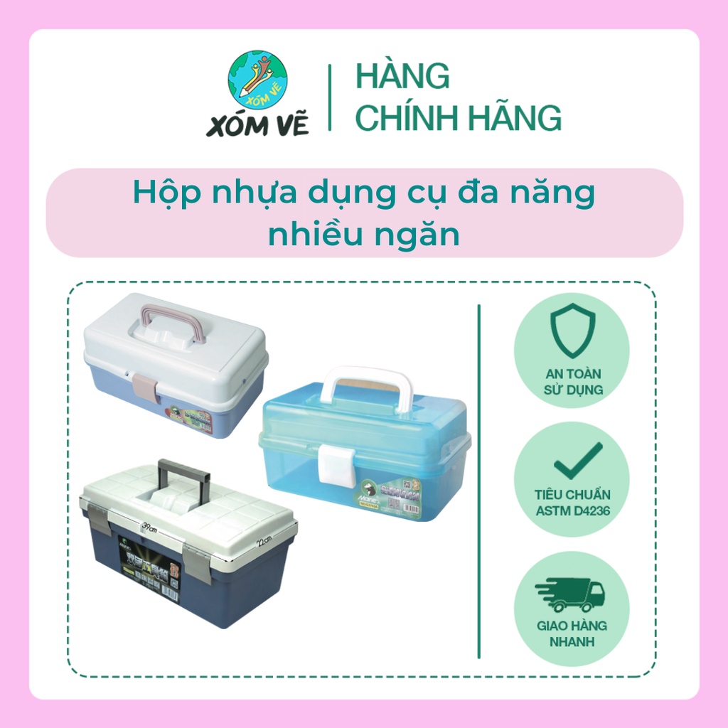 Hộp đựng dụng cụ 2 ngăn nhựa cao cấp hiệu Maries