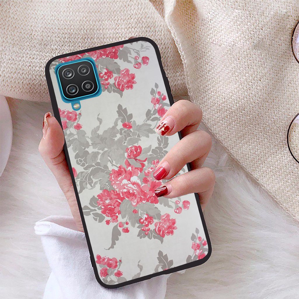 Ốp lưng Samsung Galaxy A12 viền dẻo TPU BST Hoạ Tiết Hoa