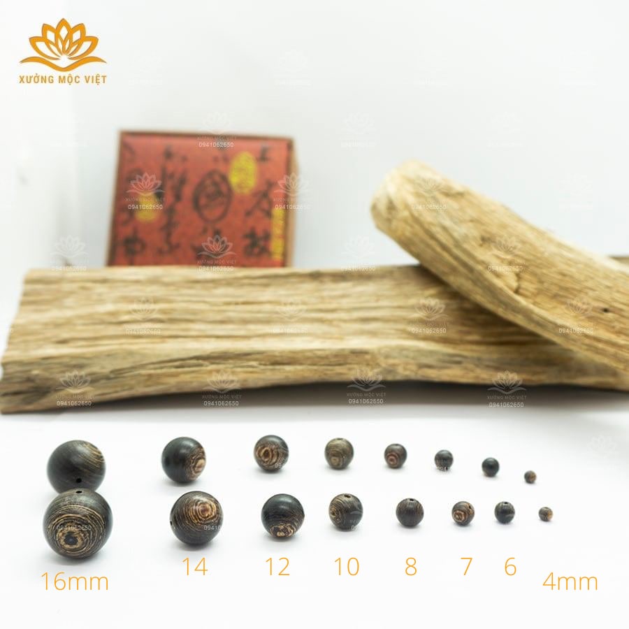 Hạt Trầm Hương Sánh Chìm Mix Vòng - Trầm Sánh Xưởng Mộc Việt Size 4 MM Đến 20 MM ( Giá Lẻ 1 Hạt ) | BigBuy360 - bigbuy360.vn