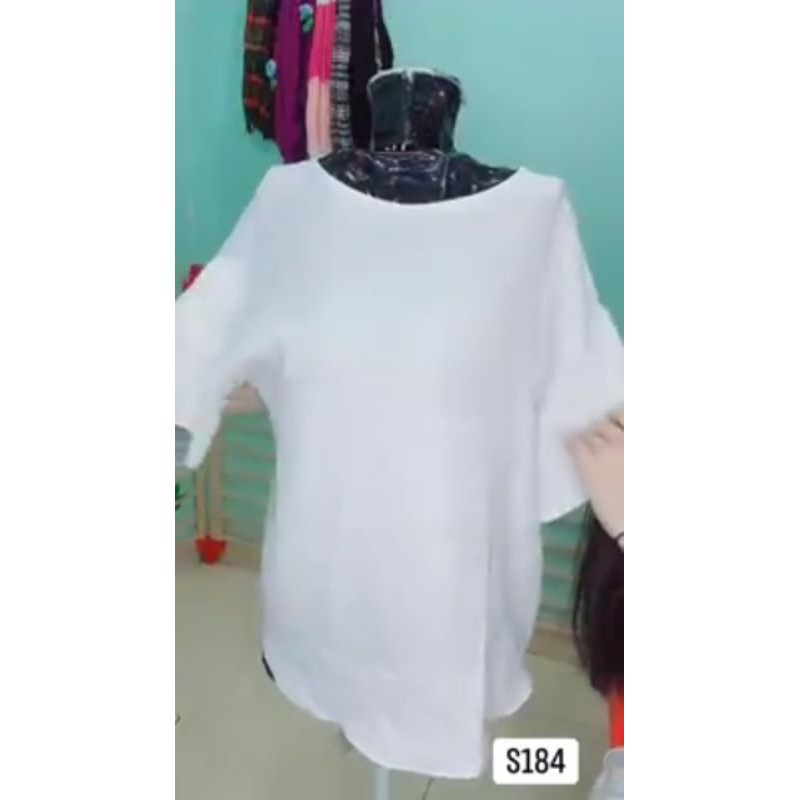 áo voan trắng tay cánh dơi. S184