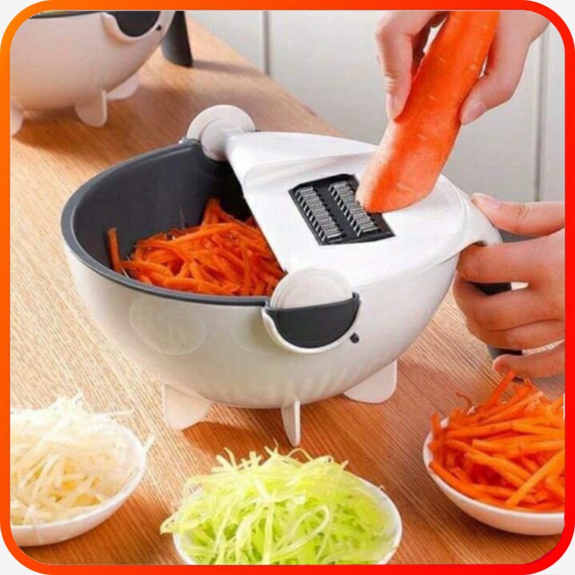 Dụng cụ bào cắt gọt rau củ quả đa năng kèm rổ 9in1 | BigBuy360 - bigbuy360.vn