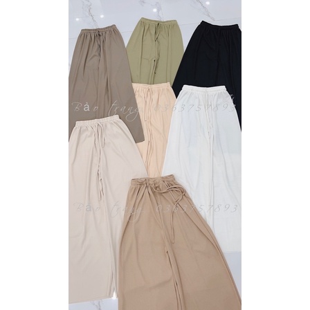 Quần ống rộng culottes tăm dài 90cm siêu Hot (có ảnh thật)