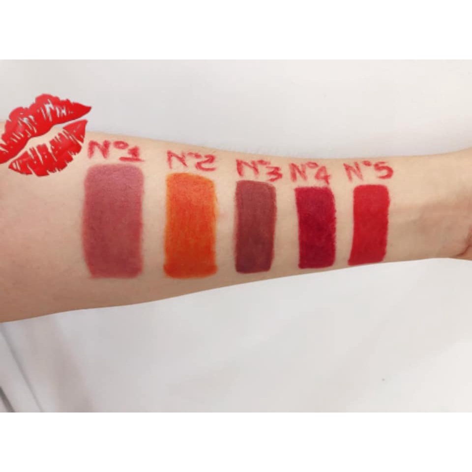 Combo 5 Son Sâm Bút Chì Misshi Lip Crayon 17g Nhập Khẩu Hàn Quốc (Màu: Hồng, Cam Đào, Đỏ Tươi, Đỏ Mâm Xôi, Đỏ Ớt)