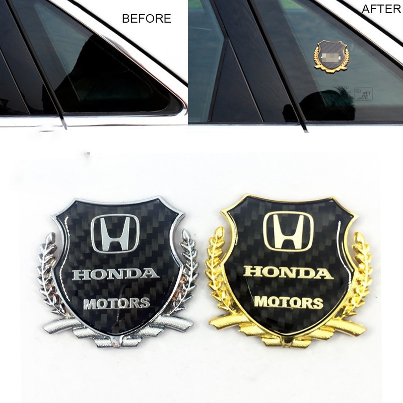 1 logo trang trí bằng kim loại carbon cho xe moto Honda