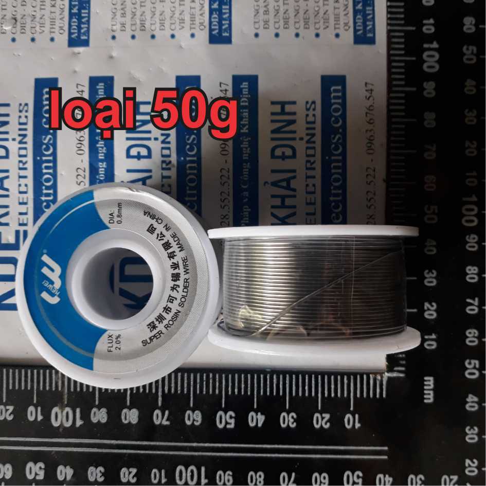 chì hàn cuộn 50gam-0,8mm 60% thiếc kde2378