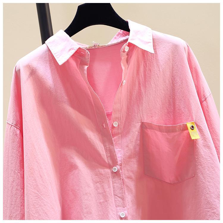 Áo Sơ Mi Cotton Dáng Rộng Phong Cách Hàn Quốc 2021 Cho Nữ | BigBuy360 - bigbuy360.vn