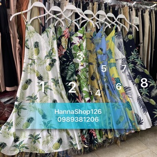 Váy maxi đi biển đũi tơ Hanna ( shop chụp thật )