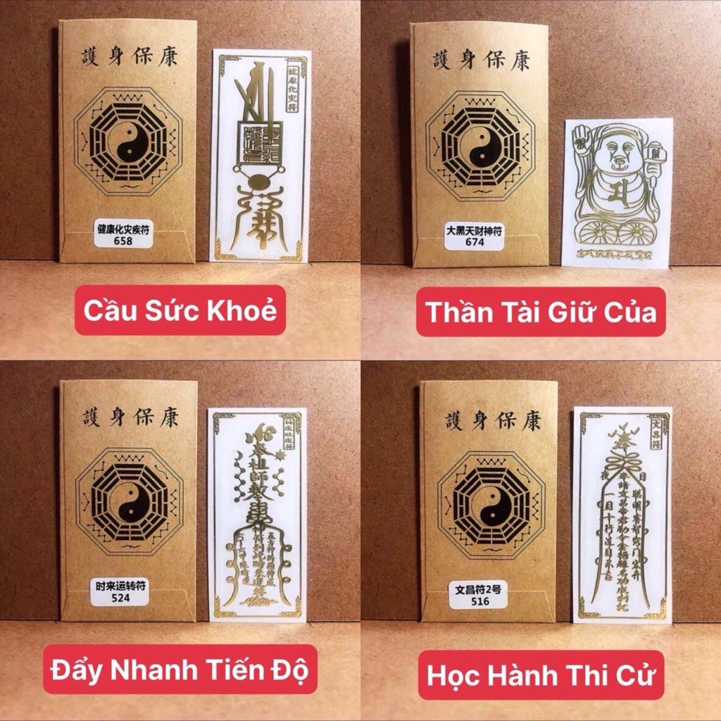 Linh Phù Mèo thần tài  linh vật 12 con giáp mạ vàng 24k rước lộc vào nhà ( dán được )