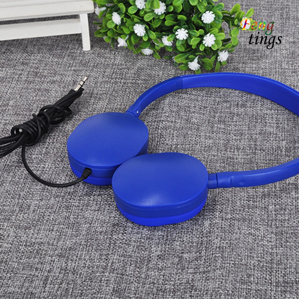 【FT】3.5mm Wired Retractable Portable Heavy Bass Headphone for Gaming/Online Courses