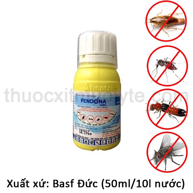 FENDONA 10SC - THUỐC DIỆT RUỒI, MUỖI, KIẾN, GIÁN - 50ml