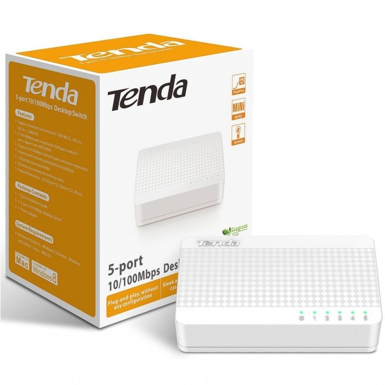 Bộ chia mạng 5 cổng Switch Tenda 5 Port S105