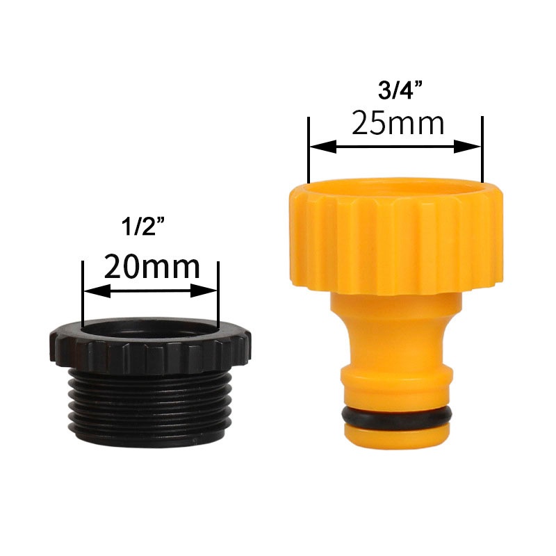 Set 3 Đầu Nối Ống Nước Tưới Vườn 1/2'' 3/4''