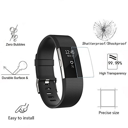 Miếng Dán Bảo Vệ Màn Hình Dành Cho Đồng Hồ Thông Minh Fitbit Charge 2 3 4