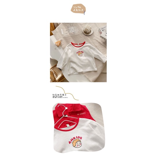 Áo Thun Cotton Mỏng Tay Dài Cổ Tròn Phong Cách Nhật Hàn Thời Trang Xuân Hè Hàng Mới Dành Cho Trẻ Em