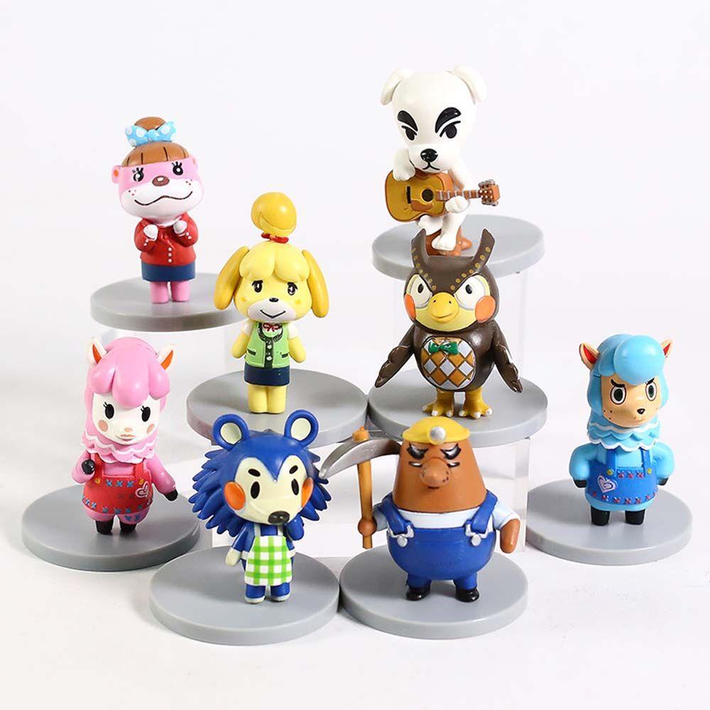 Bộ 8 Mô Hình Đồ Chơi Nhân Vật Tom Nook Isabelle K.K REBUY1