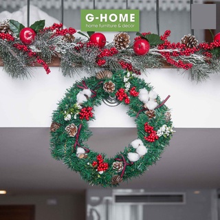 Vòng trang trí Giáng sinh Ghome, mẫu mã đa dạng, nhiều màu sắc, treo trước cửa, lò sưởi, bàn làm việc