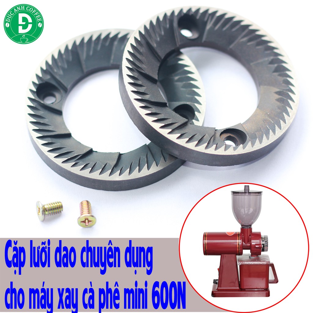 Cặp Lưỡi máy xay cà phê 600N đường kính 6cm - hình thật - ( bộ sản phẩm là 2 cái lưỡi xay và 2 con vít)