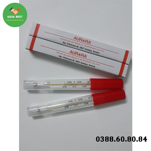 Combo 2 nhiệt kế thủy ngân đo nhiệt độ cơ thể AURORA - Đức