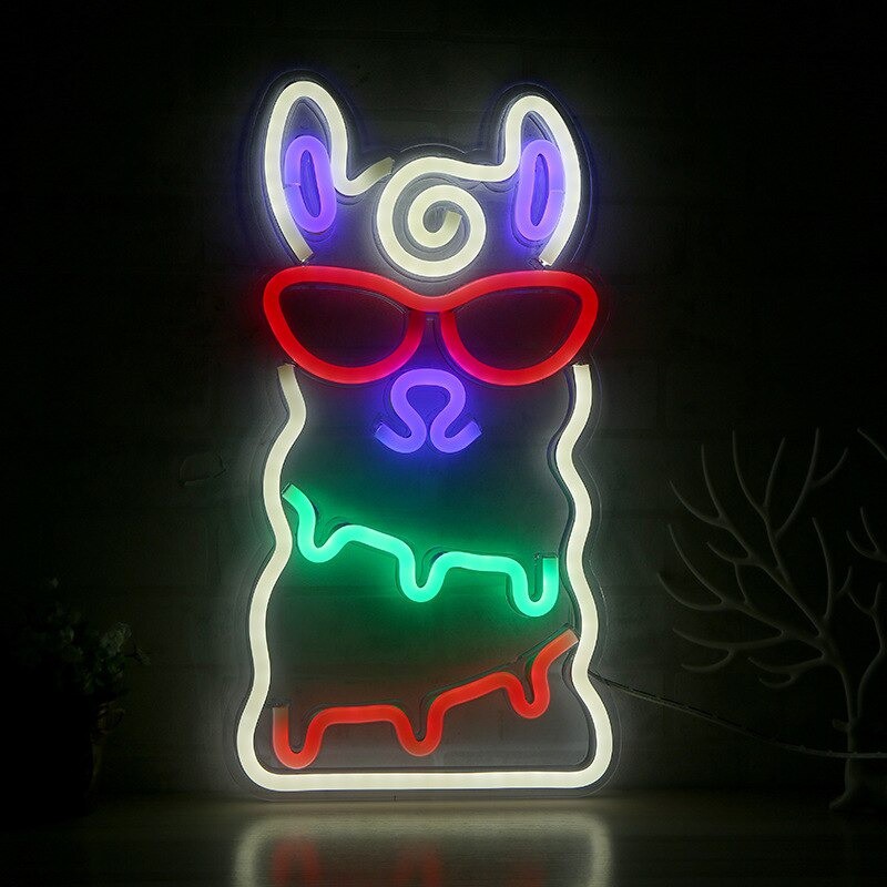 Đèn Trang Trí Led Neon Sign Lạc Đà Alpaca