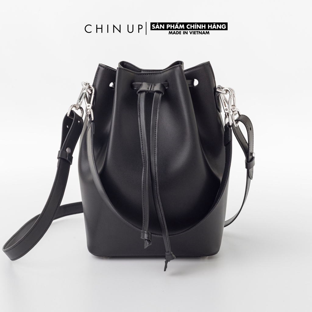 Túi xách nữ bucket Chin Up Drawstring Đen