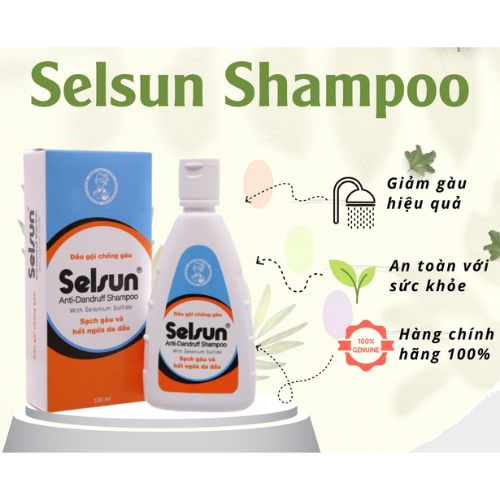 Dầu gội Selsun Anti-Dandruff Shampoo gói dùng thử 5ml sạch gàu và hết ngứa da đầu