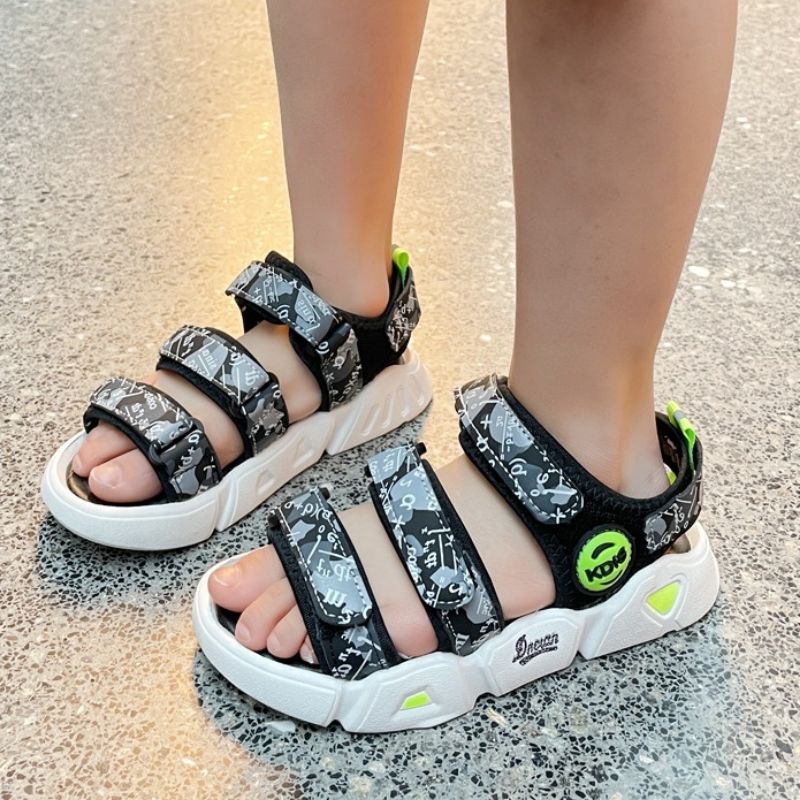 Dép sandal thể thao cho bé trai 2-7 tuổi siêu nhẹ quai ngang đế êm chống trượt thời trang